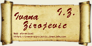 Ivana Zirojević vizit kartica